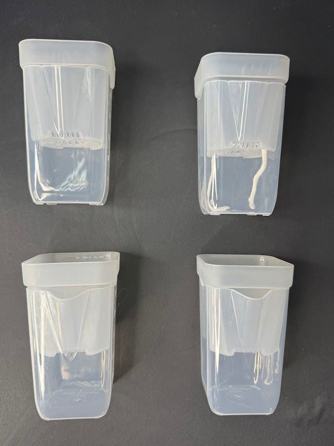 2.5-Inch Mini Clear Self-Watering Pots with Wick | 4 Pack | Propagation & Starter Pots