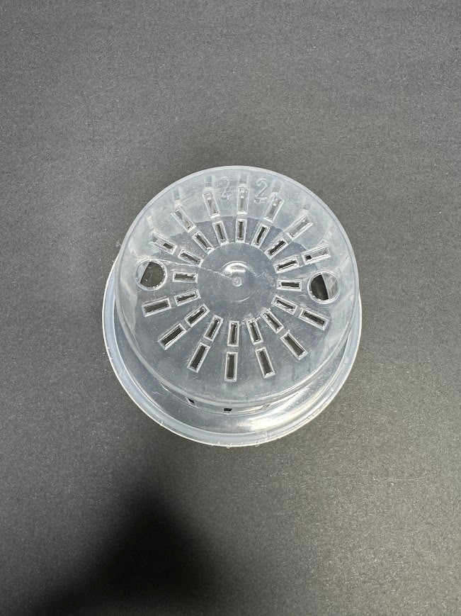 3.5-Inch Clear Self-Watering Round Pots with Wicks | 4 Pack | LECA & Semi-Hydro Pots