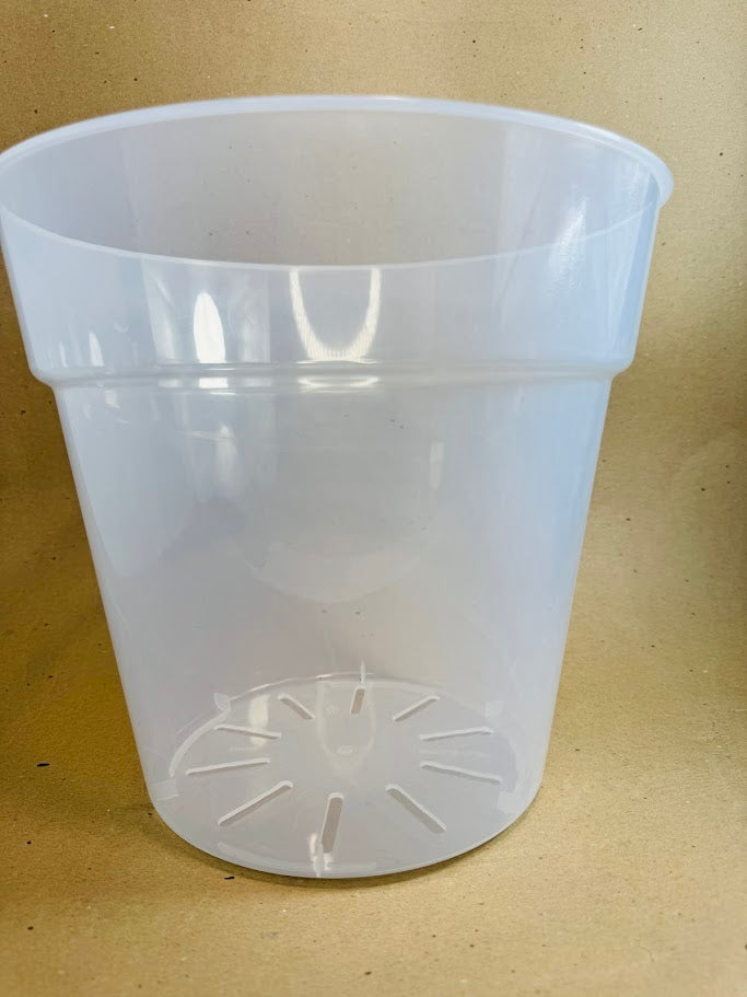 10-Inch Large Clear Nursery Pot with Saucer | Single or 2 Pack | Transparent Plastic Planter for Indoor & Outdoor Plants