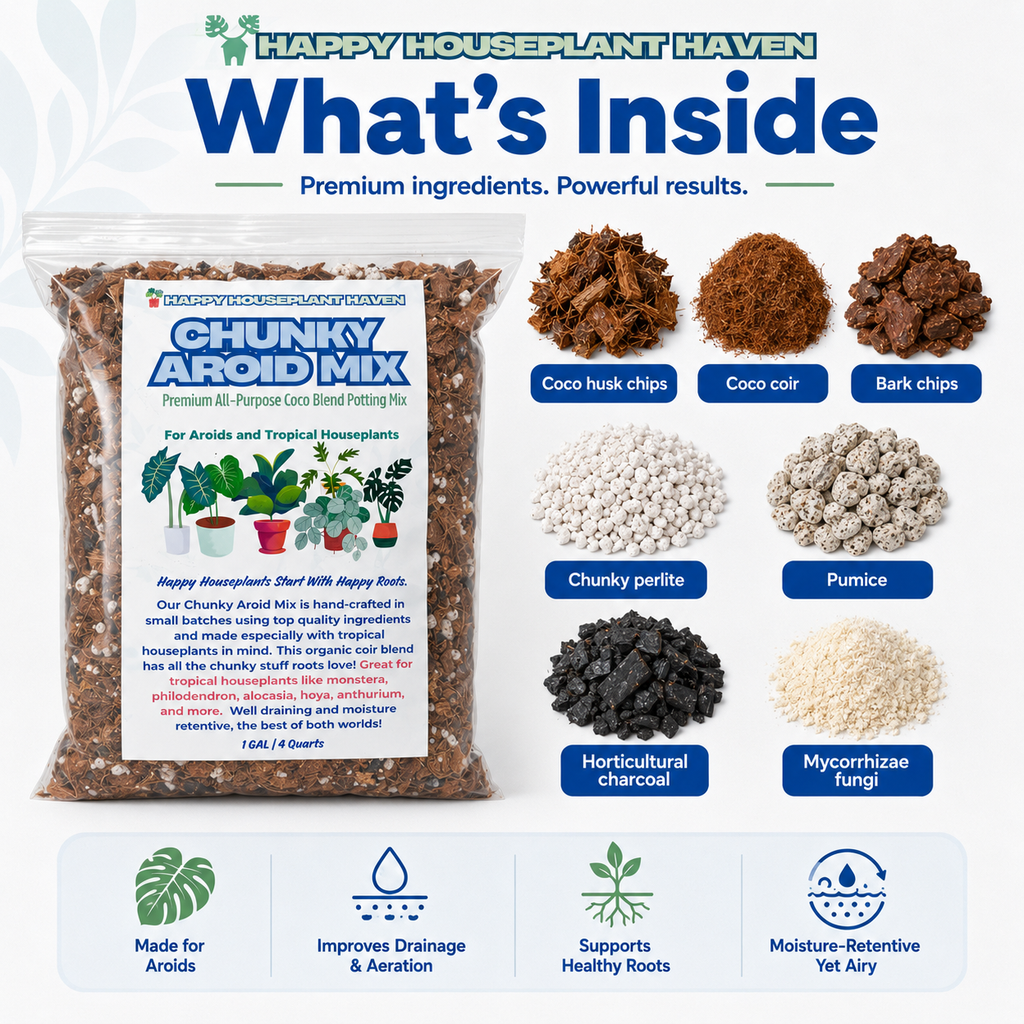 Chunky Aroid Mix | Well-Draining Soilless Potting Mix for Monsteras Hoyas Aroids