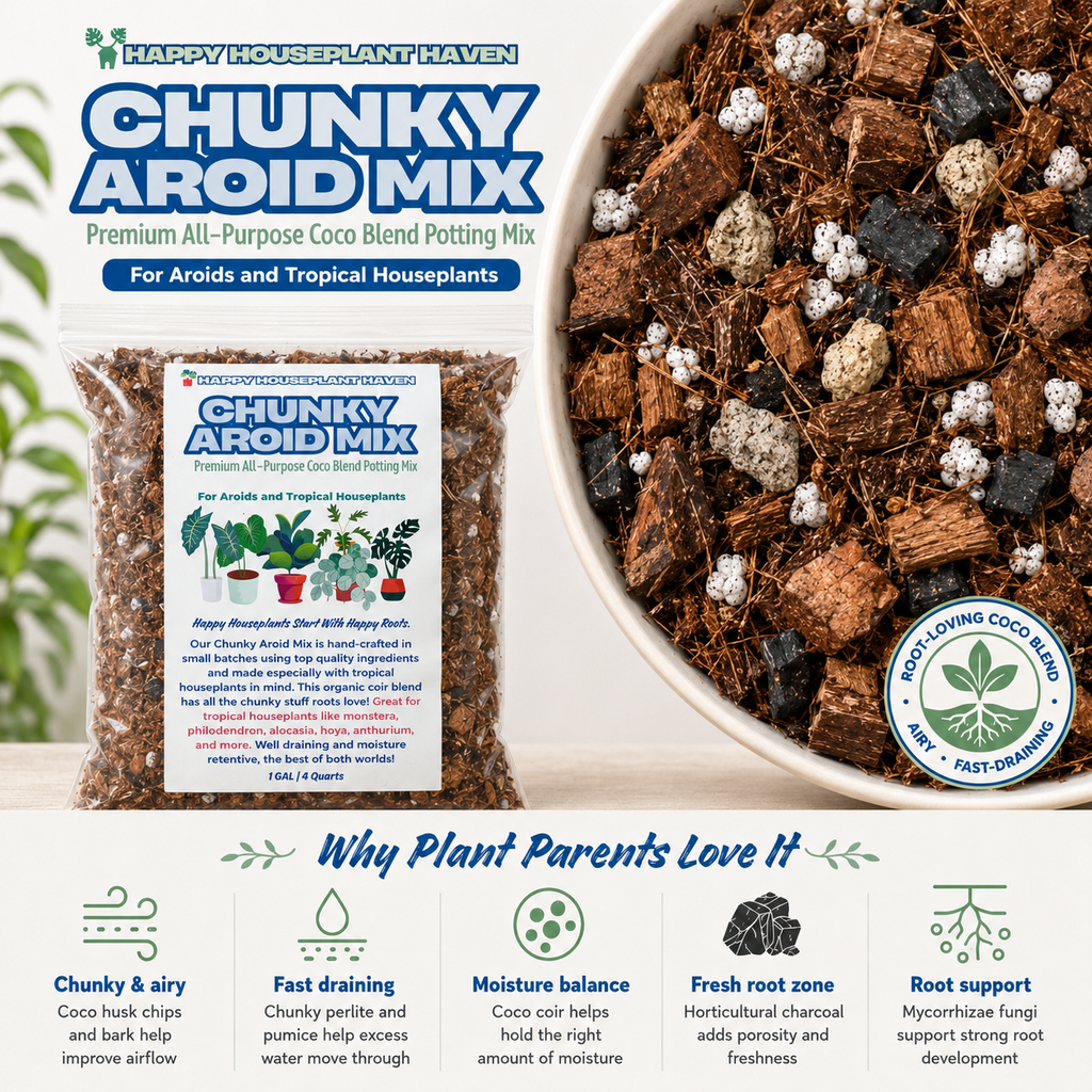 Chunky Aroid Mix | Well-Draining Soilless Potting Mix for Monsteras Hoyas Aroids
