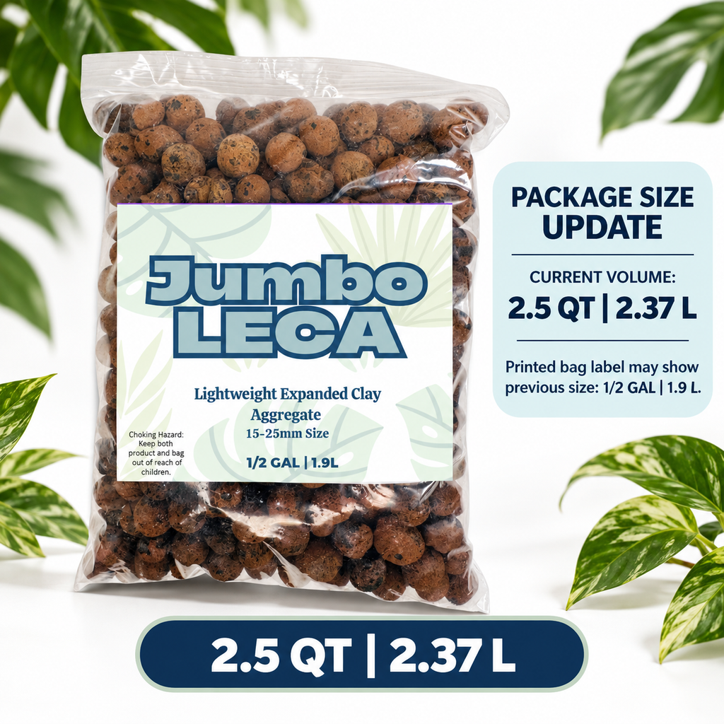 Jumbo LECA Clay Pebbles 15–25mm | Large Pre-Rinsed LECA for Big Plants & Drainage
