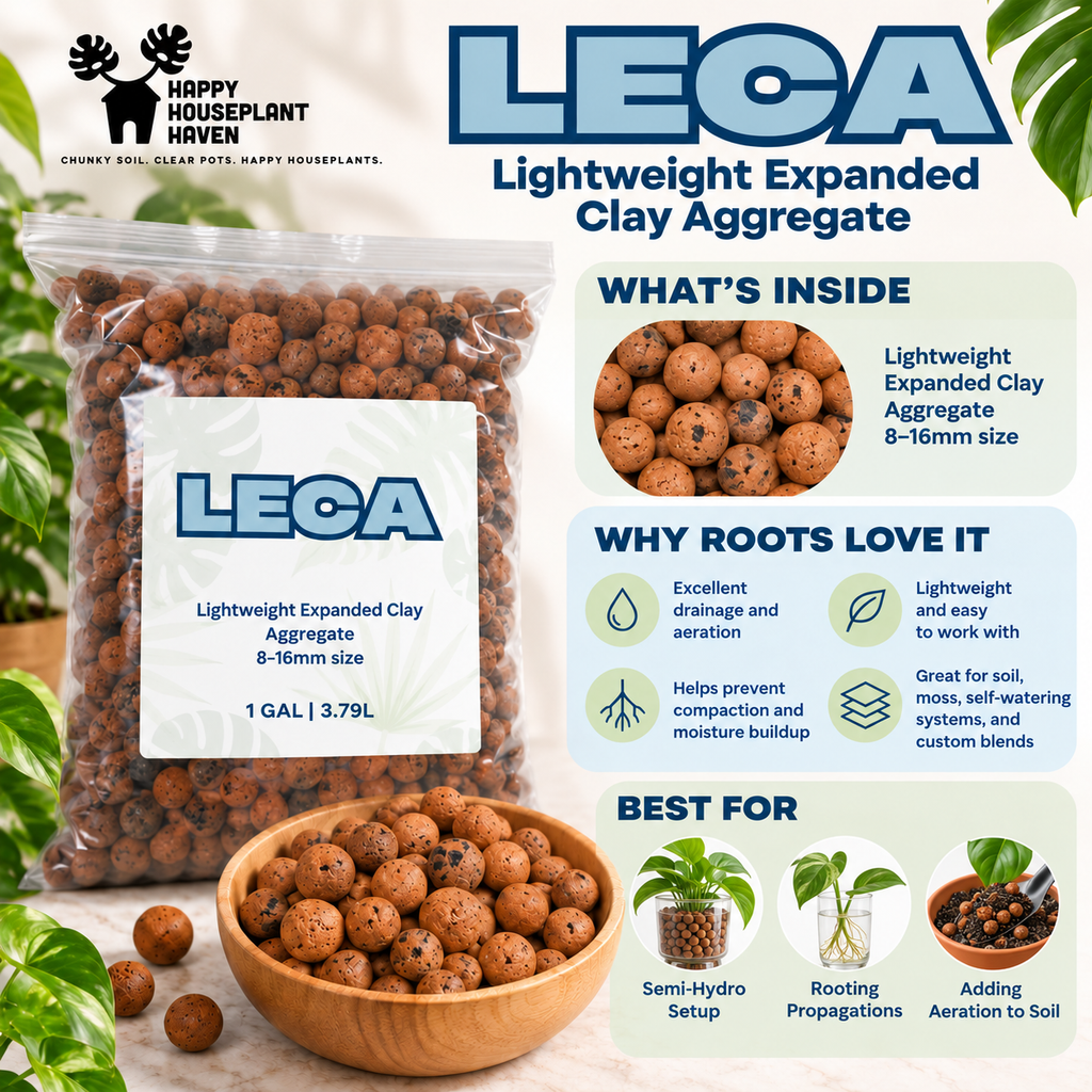 LECA Clay Pebbles 8–16mm | Pre-Rinsed Semi-Hydro Growing Medium for Houseplants
