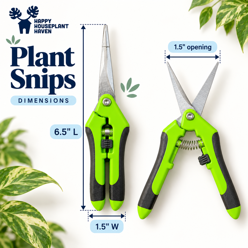 Plant Snips | Stainless Steel Pruning Shears for Houseplants | 1 Pair | Green, Blue or Orange