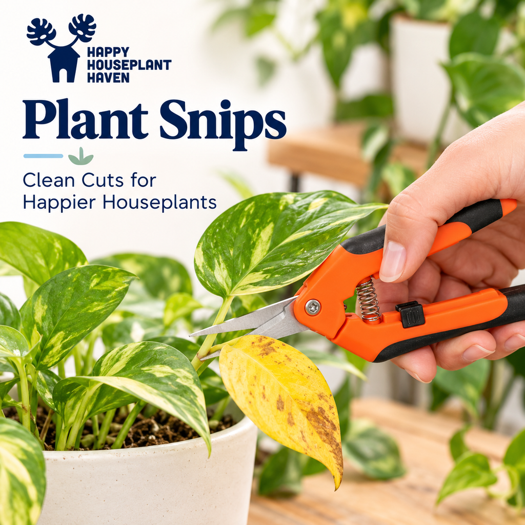 Plant Snips | Stainless Steel Pruning Shears for Houseplants | 1 Pair | Green, Blue or Orange