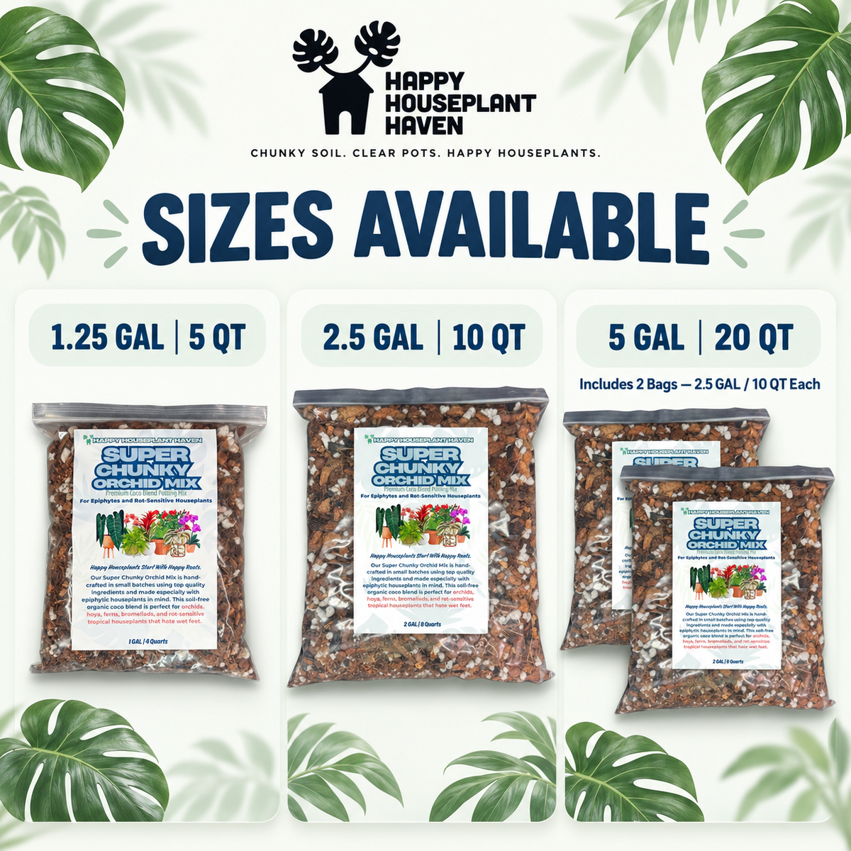Super Chunky Orchid Mix | Peat-Free Potting Mix for Orchids, Anthurium & Alocasia