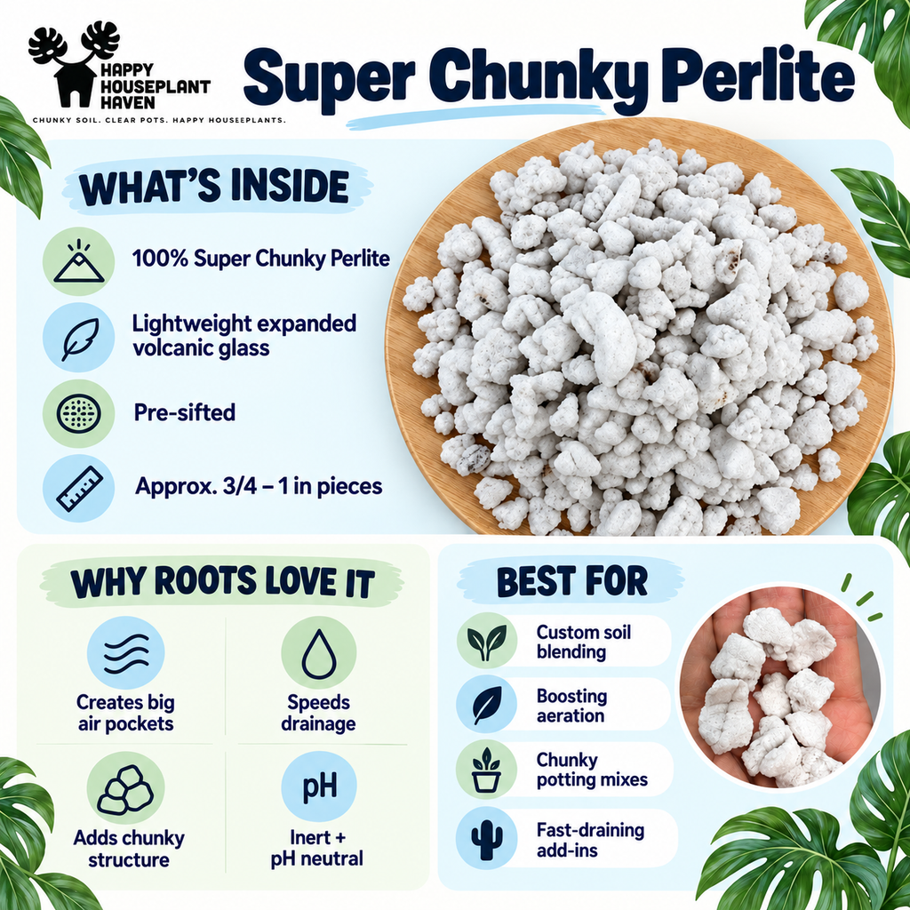 Super Chunky Perlite | 3/4–1 Inch Extra-Large Perlite for Aroid Mixes