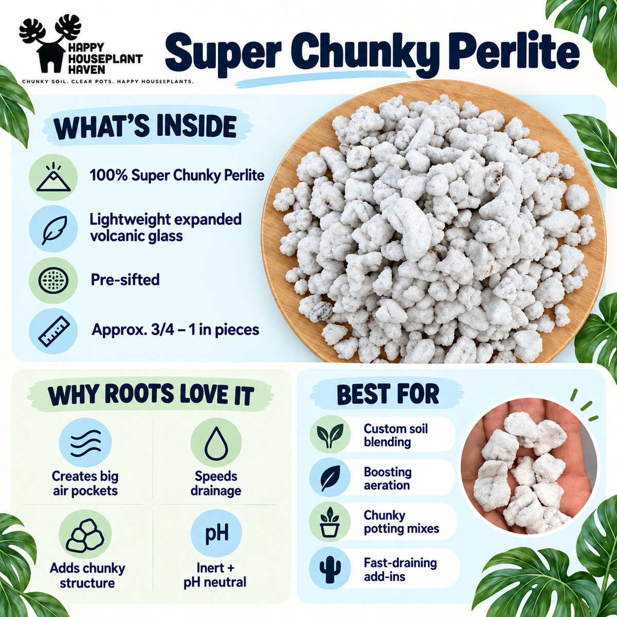Super Chunky Perlite | 3/4–1 Inch Extra-Large Perlite for Aroid Mixes